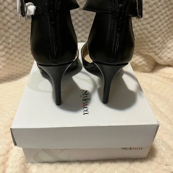 STYLE & COMPANY MILOE2 ANKLE STRAP D-ORSAY PUMPS SIZE 8.5 NEW WITH BOX! - Picture 3 of 5